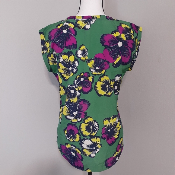 J.crew top floral multicolor size 4 - Picture 5 of 6